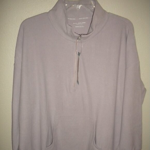 Marc New York Womens Plus Size 2X Ribbed Amethyst Pullover Sweatshirt NWT - Picture 2 of 5